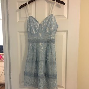 ASOS blue lace dress